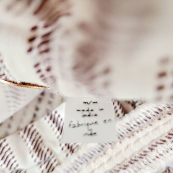 FP One Free People Harriet Short M Red Cream Striped Paperbag Belted Pocket Boho - Picture 7 of 13